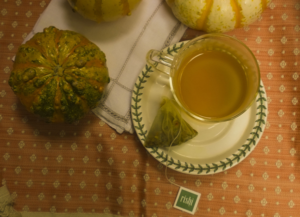 Rishi Turmeric Tea in a teabag